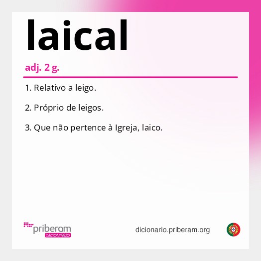 Significado de laical