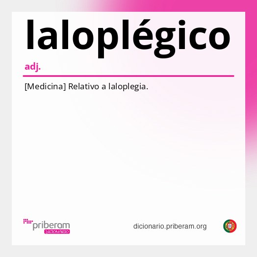 Significado de laloplégico