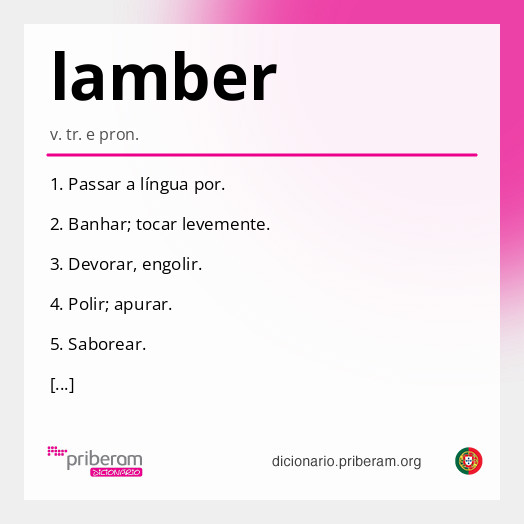 Significado de lamber