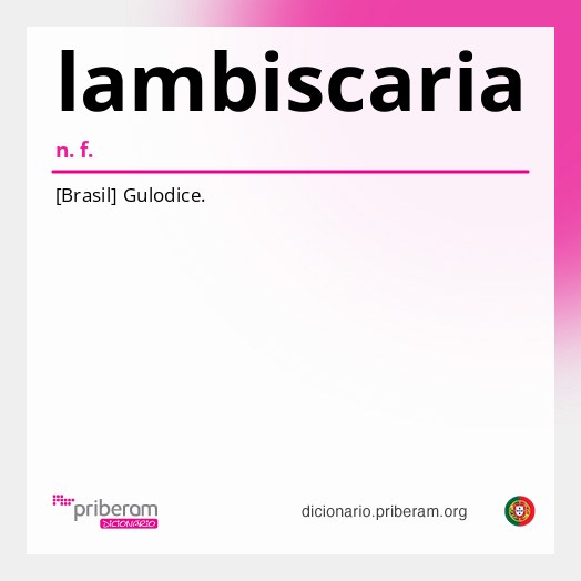 Significado de lambiscaria