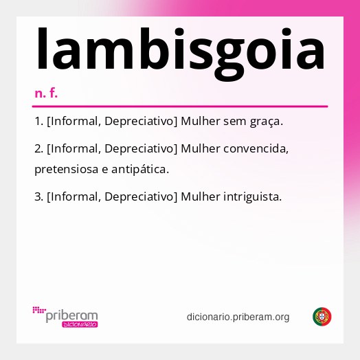 Significado de lambisgoia