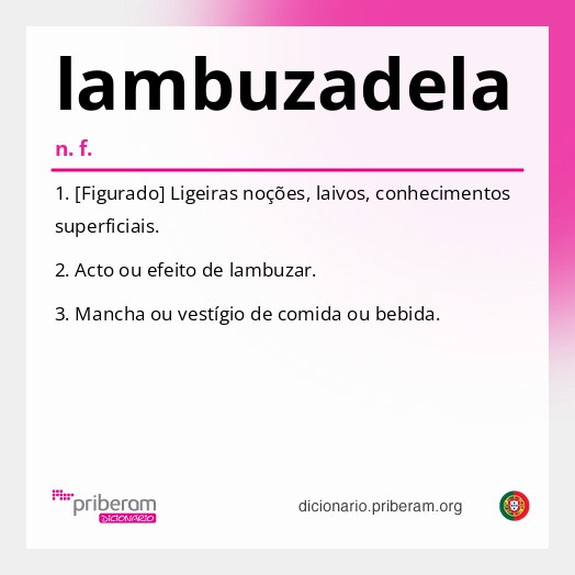 Significado de lambuzadela