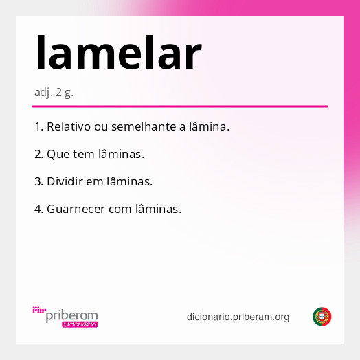 Significado de lamelar