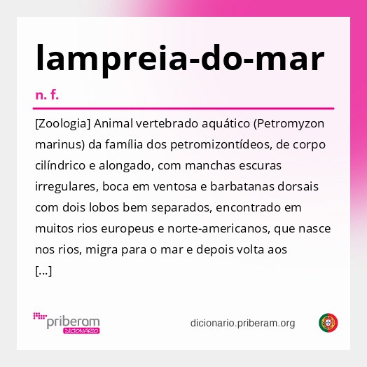 Significado de lampreia-do-mar
