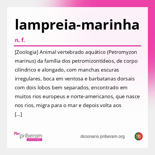 Significado de lampreia-marinha