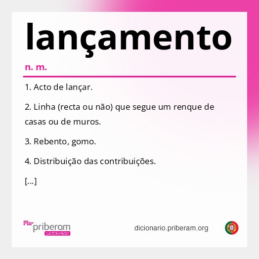 Significado de lançamento