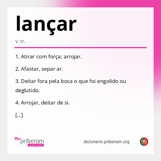 Significado de lançar