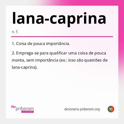 Significado de lana-caprina