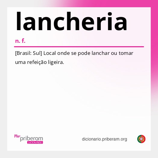 Significado de lancheria