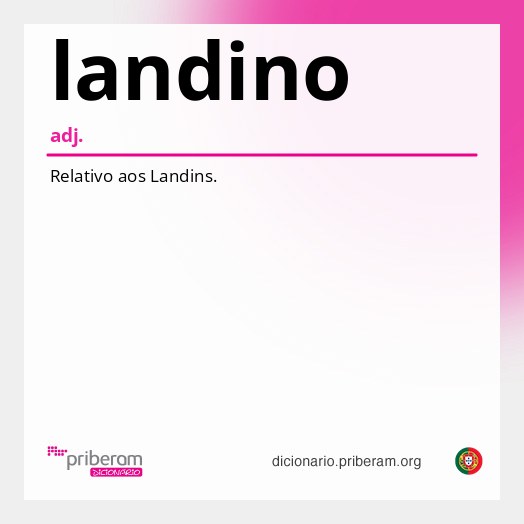 Significado de landino