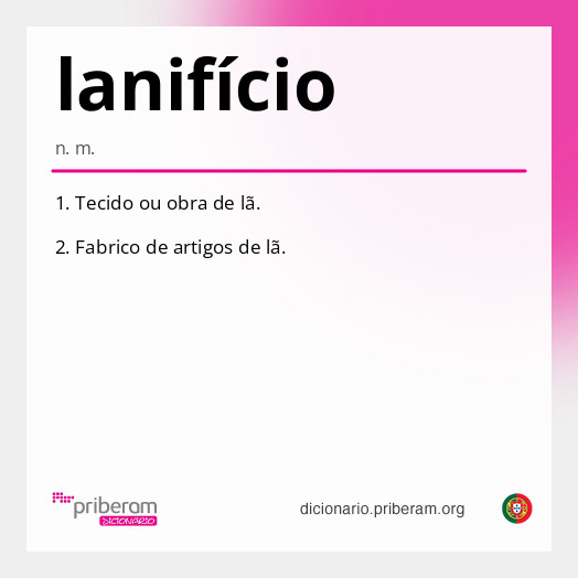 Significado de lanifício