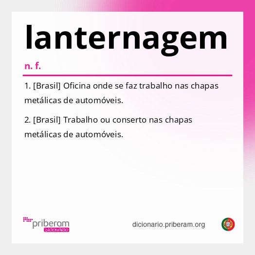 Significado de lanternagem