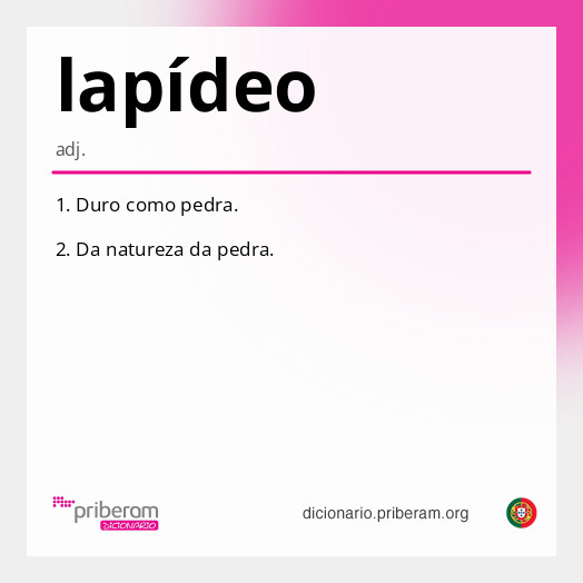 Significado de lapídeo