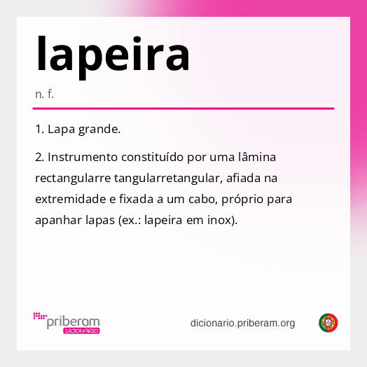 Significado de lapeira