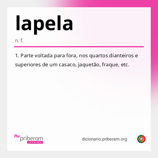 Significado de lapela