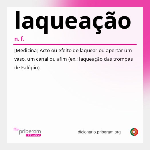 Significado de laqueação