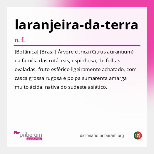 Significado de laranjeira-da-terra