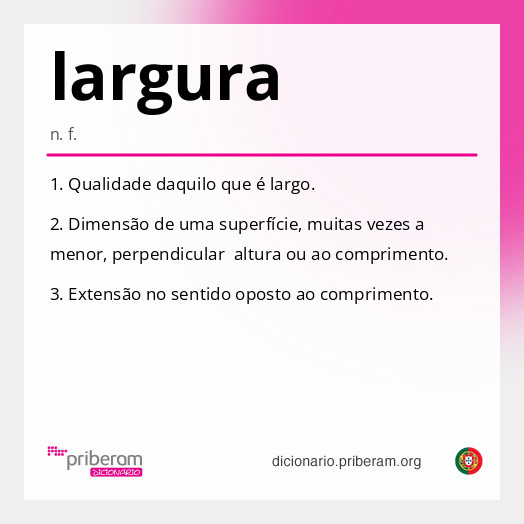 Significado de largura