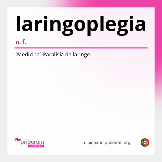 Significado de laringoplegia