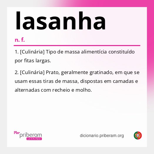 Significado de lasanha