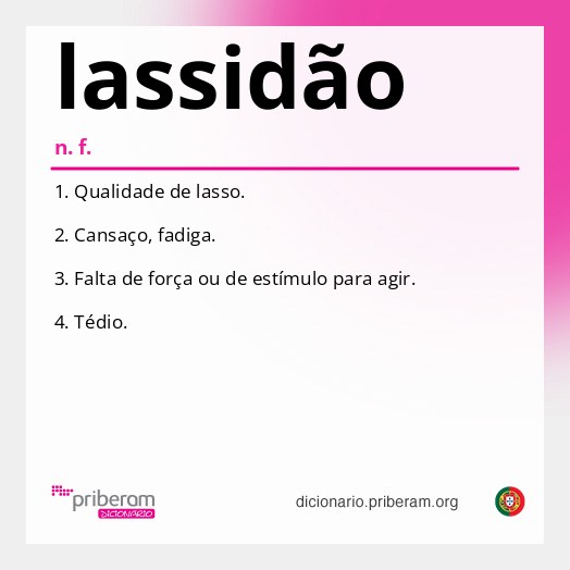 Significado de lassidão