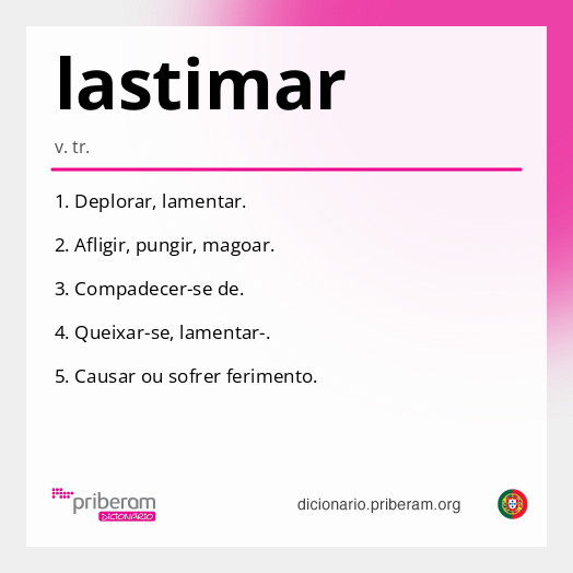 Significado de lastimar