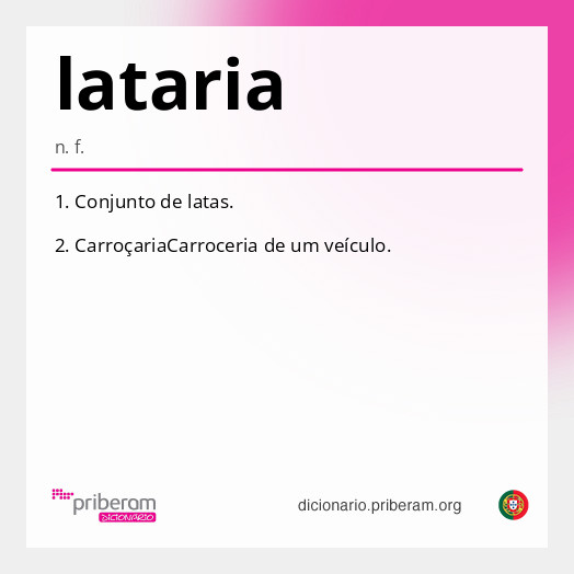 Significado de lataria