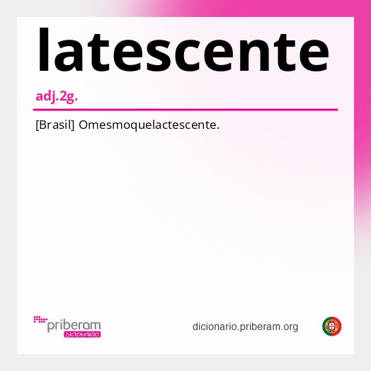 Significado de latescente