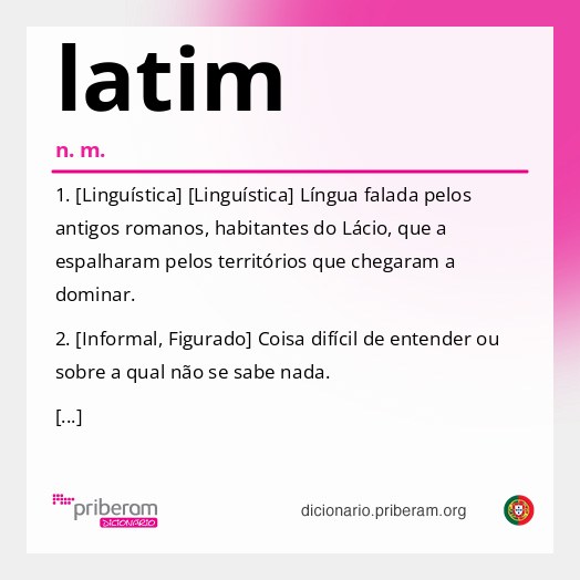Significado de latim