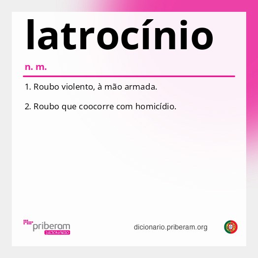 Significado de latrocínio