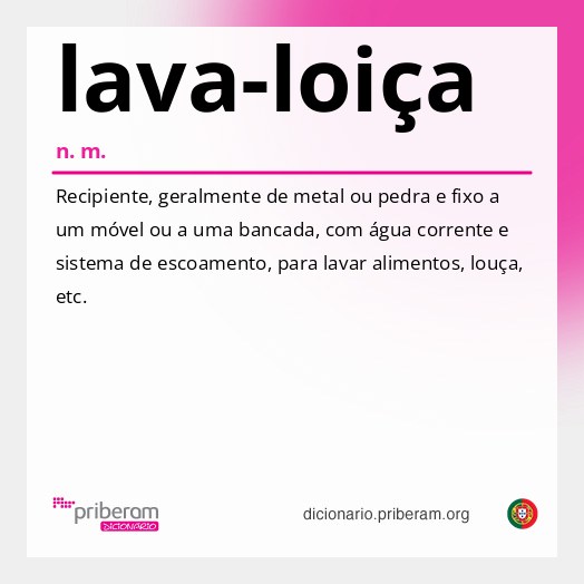 Significado de lava-loiça
