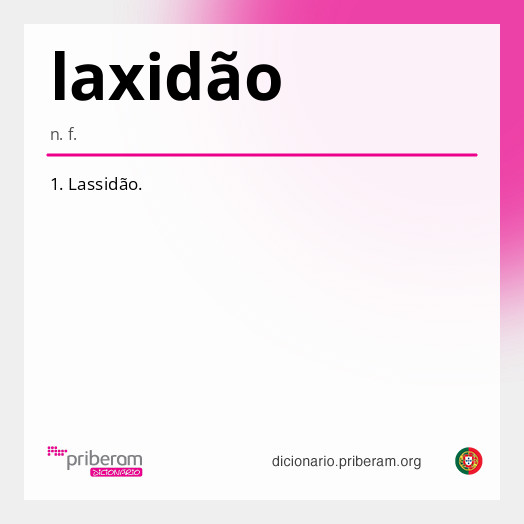 Significado de laxidão