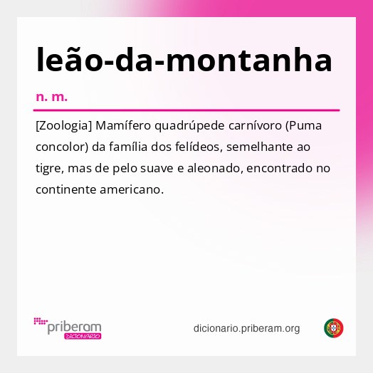 Significado de leão-da-montanha