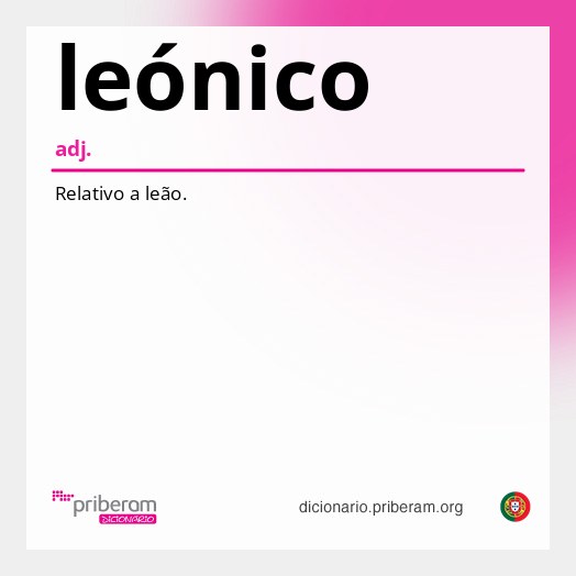 Significado de leónico