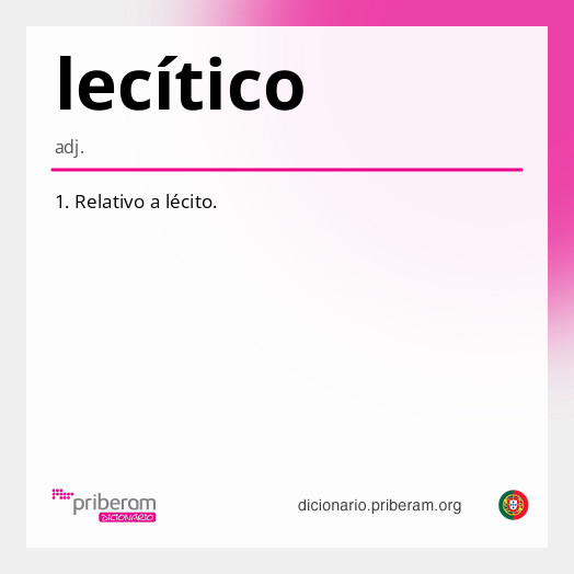 Significado de lecítico