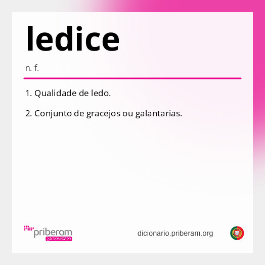 Significado de ledice