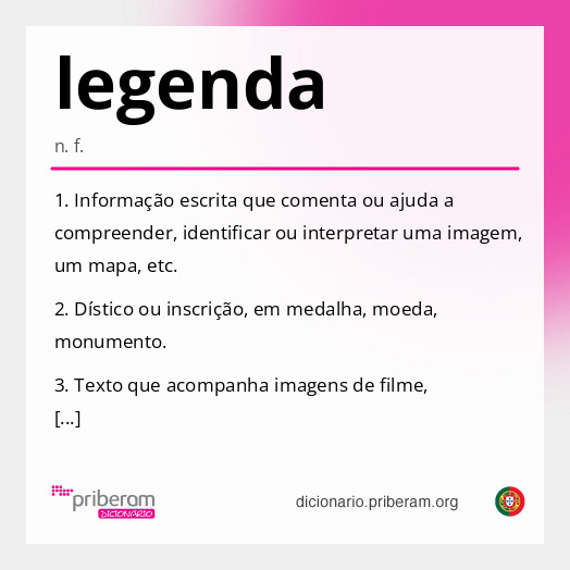 Significado de legenda