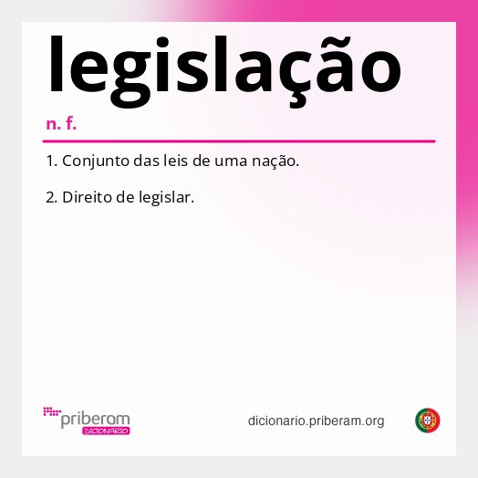 Significado de legislação
