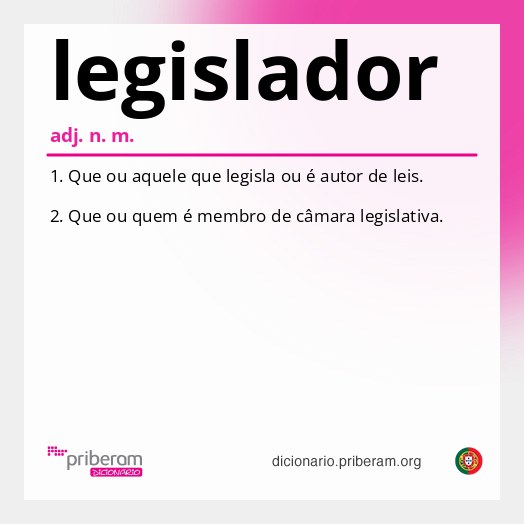 Significado de legislador