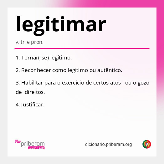 Significado de legitimar