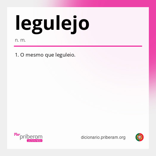 Significado de legulejo