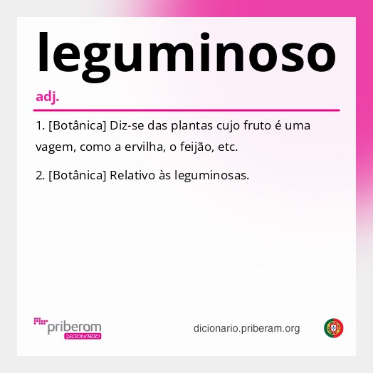 Significado de leguminoso