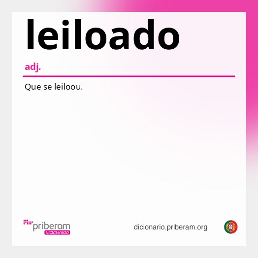 Significado de leiloado
