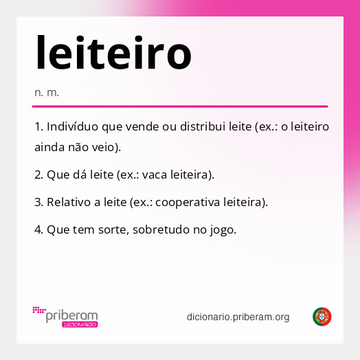 Significado de leiteiro