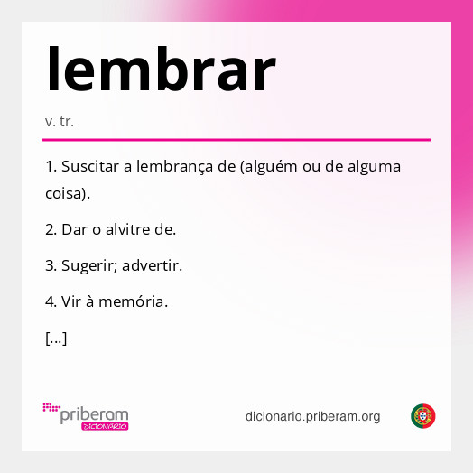 Significado de lembrar