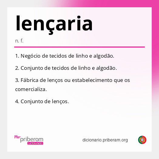 Significado de lençaria