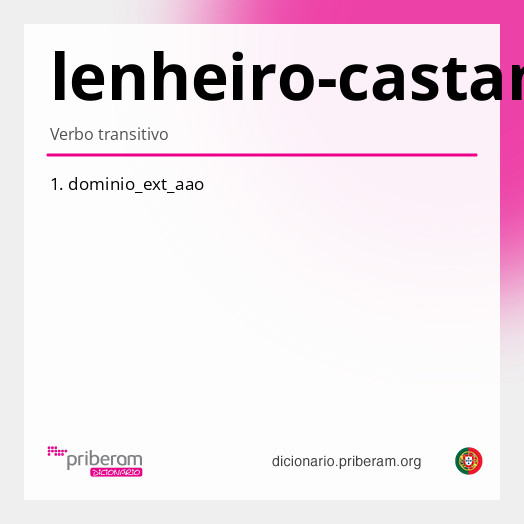 Significado de lenheiro-castanho