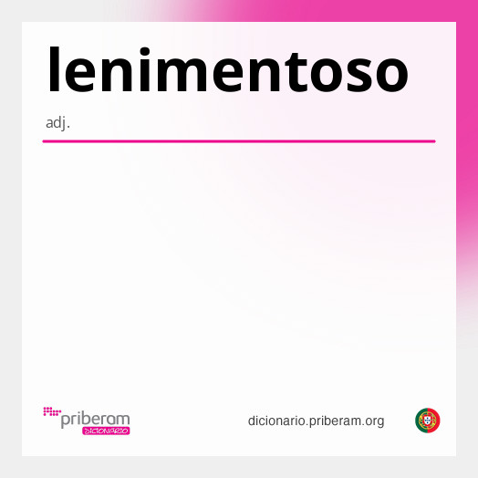 Significado de lenimentoso