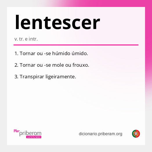 Significado de lentescer