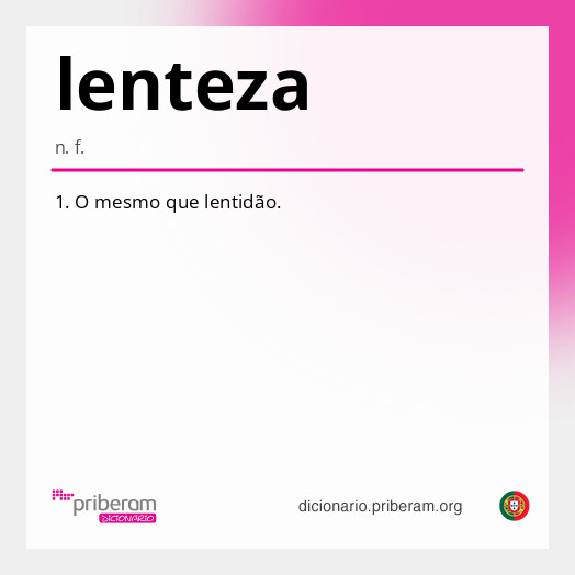 Significado de lenteza